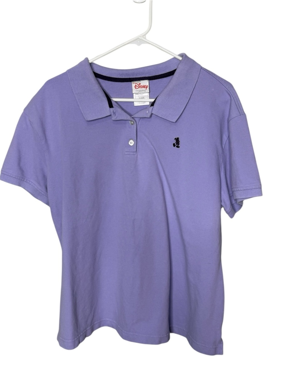 Disney Shopping Purple Lavender Mickey Mouse Embroidered Polo Shirt XXL